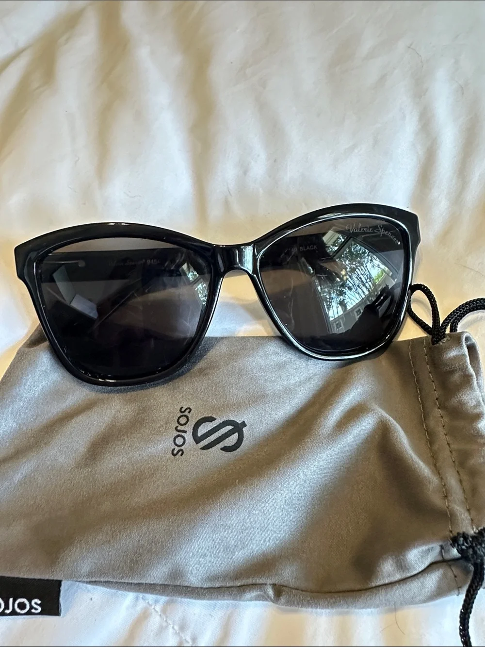 Valerie Spencer Black Cat Eye Sunglasses